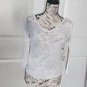 Da Nang White Long Sleeved Top XS